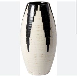 CB2 Siena Black and White Vase